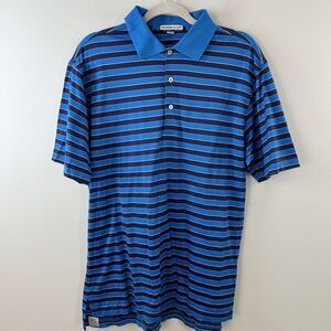 Peter Millar Blue Striped Polo Shirt